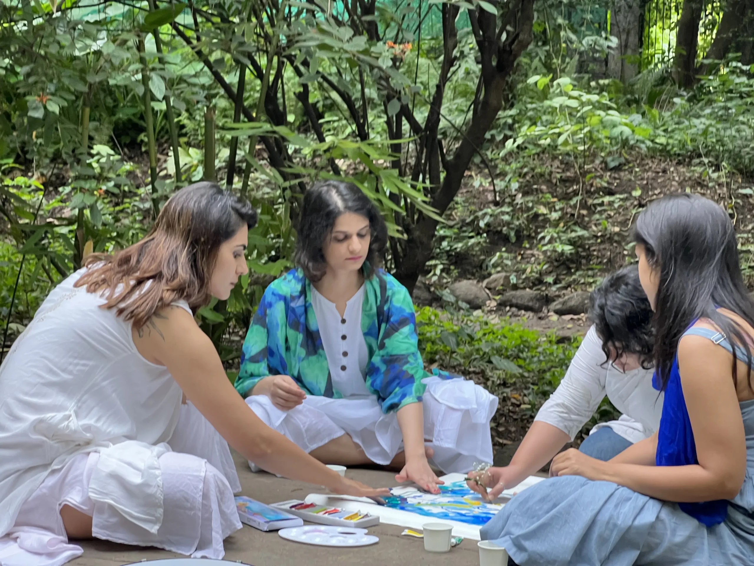 Manisha with a group